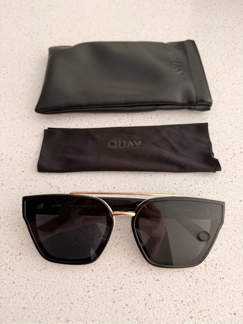 Quay Australia Black & Gold SWEET TALKER sunglasses